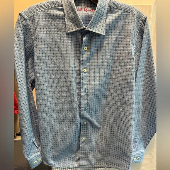 is a size 16 dress shirt a large Men's Slim Fit Blue Dress Shirt Size N1